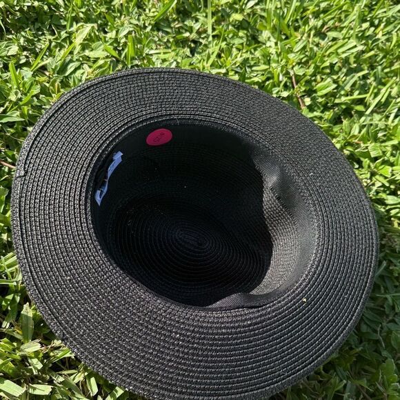 Black Hat with Rainbow Band Rhinestones Trim - Brand NEW - Adjustable main image 4